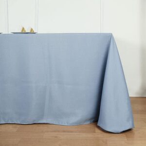 Efavormart 90x132 Dusty Blue Wholesale Rectangle Polyester Tablecloth Linen Wedding Party Restaurant Tablecloth