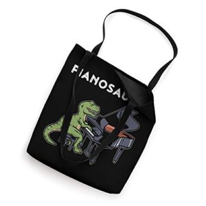 Grand Piano Gift Kids Pianist Gift Dinosaur Music Piano Tote Bag