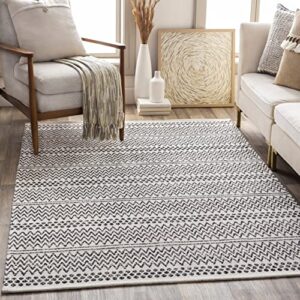 mark&day area rugs, 8×10 aarau bohemian/global cream area rug, black/cream/white carpet for living room, bedroom or kitchen (7’10” x 10’2″)