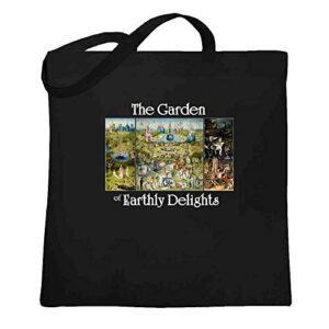 the garden of earthly delights hieronymus bosch black 15×15 inches large canvas tote bag women