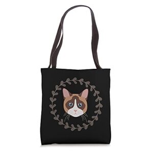 snowshoe siamese cat tote bag