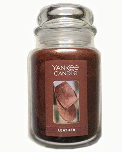 Leather Large Jar Candle,Fresh Scent