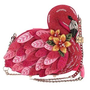 mary frances womens ruffle my feathers crossbody, pink, one size us