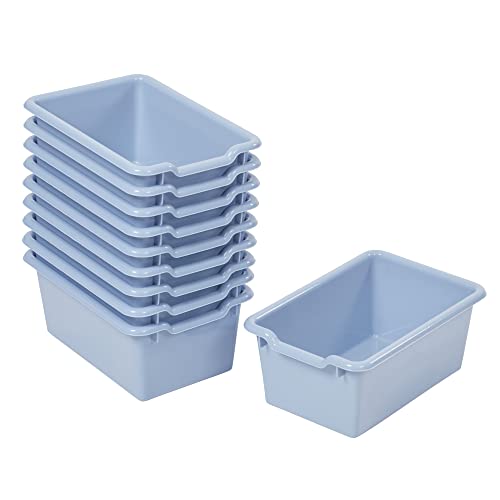 ECR4Kids Scoop-Front Storage Bins, 10-Pack, Powder Blue