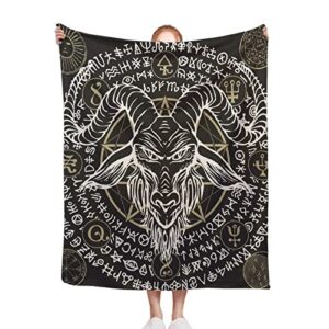 Baphomet Blanket Flannel Throw Lightweight Super Soft Cozy Luxury Family Bed Blanket Birthday Gift Microfiber 40"x30"for Pet