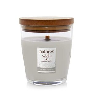 nature’s wick smoked vanilla scented candle, 10 ounces