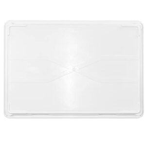 LID ONLY: Lid For Proofing Box, 1 Rectangle Lid For Dough Box - Stackable, Dishwashable, White Plastic Lid For Pizza Dough Box, Durable, Proofing Box Sold Separately - Restaurantware