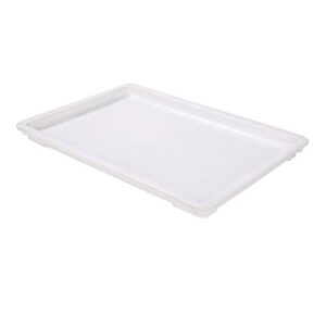 LID ONLY: Lid For Proofing Box, 1 Rectangle Lid For Dough Box - Stackable, Dishwashable, White Plastic Lid For Pizza Dough Box, Durable, Proofing Box Sold Separately - Restaurantware