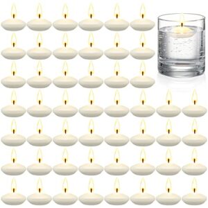 50 pieces 1.5 inch unscented valentine’s day floating candles for centerpieces floating candles for wedding party pool spa valentine’s day bathtub dinner
