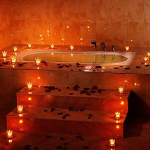 50 Pieces 1.5 Inch Unscented Valentine's Day Floating Candles for Centerpieces Floating Candles for Wedding Party Pool Spa Valentine's Day Bathtub Dinner