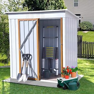 outdoor metal storage shed 5′ x 3′ steel tool storage shed for garden patio backyard lawn tool house with lockable door