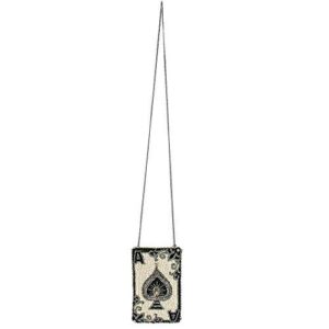 Mary Frances You're Aces Womens Crossbody Phone Bag, Ivory