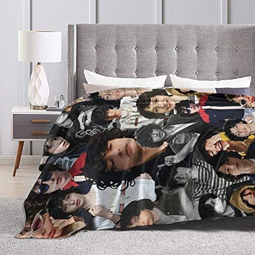 Finn Wolfhard Soft and Comfortable Warm Fleece Blanket for Sofa,Office Bed car Camp Couch Cozy Plush Throw Blankets Beach Blankets (50"x40")