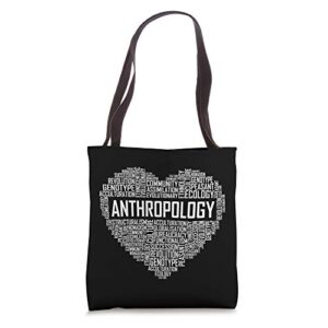 anthropology heart gift anthropologist teacher gifts tote bag