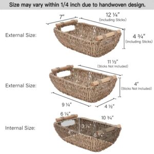 StorageWorks Seagrass Wicker Baskets Set