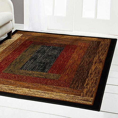 Home Dynamix Royalty 41019-450 Black 3-Feet 7-Inch by 5-Feet 2-Inch Contemporary Area Rug