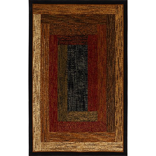 Home Dynamix Royalty 41019-450 Black 3-Feet 7-Inch by 5-Feet 2-Inch Contemporary Area Rug