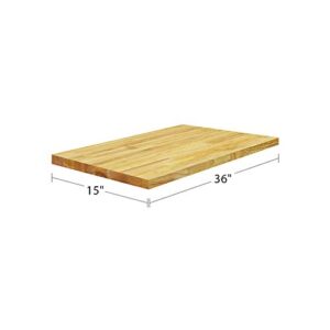 BenchPro Floating Shelf Wall Mounted Solid Butcherblock Shelf 15" Depth x 36" Length x 1" Thick