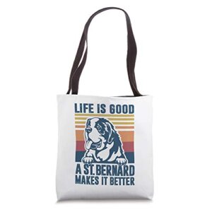 saint bernard gifts for women men dog mom dad st bernard tote bag