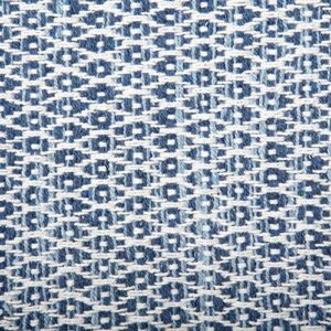 Contemporary Home Living 2' x 3' Steel Blue and White Diamond Cabana Recycled Yarn Rug