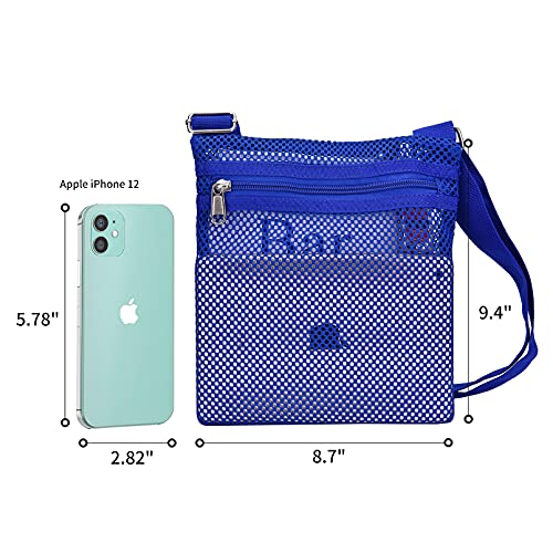 GreenPine USPECLARE Heavy Duty Semi-Transparent Mesh Purse, See Through Mesh Crossbody Bag