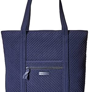 Vera Bradley Women's Microfiber Vera Tote Bag, True Navy, One Size