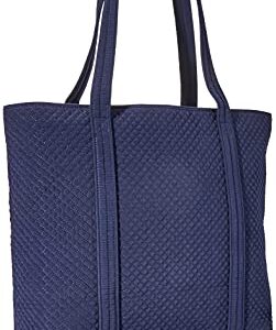 Vera Bradley Women's Microfiber Vera Tote Bag, True Navy, One Size