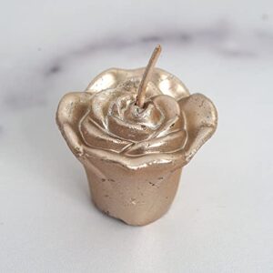 Efavormart Set of 12 Rose Gold Mini Floating Rose Candle Ideal for Aromatherapy Weddings Party Favors Home Decoration Supplies