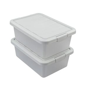 tyminin 14 l plastic storage box with black lids, 2 packs