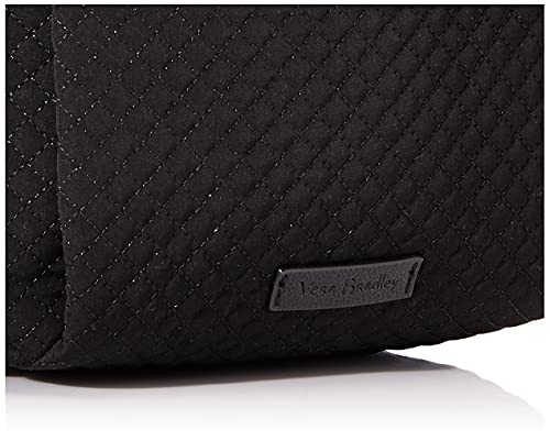 Vera Bradley Women's Microfiber Mini Multi-compartment Crossbody Purse, Classic Black, One Size