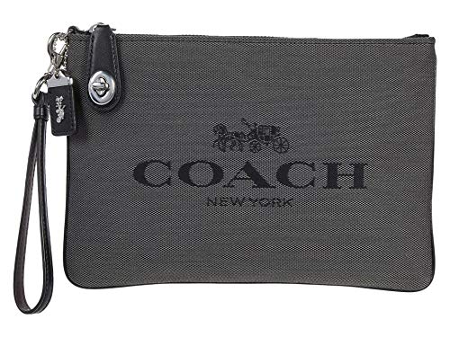 COACH Jacquard Turnlock Pouch 26 Sv/Black One Size