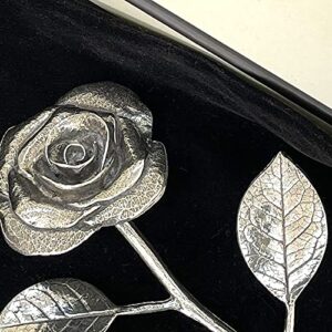 English Pewter Company 10th Tenth Tin Ten 10 Year Wedding Anniversary Everlasting Forever Rose Keepsake Gift [ANN101]