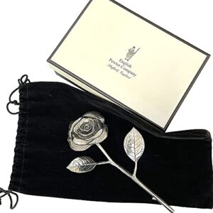English Pewter Company 10th Tenth Tin Ten 10 Year Wedding Anniversary Everlasting Forever Rose Keepsake Gift [ANN101]