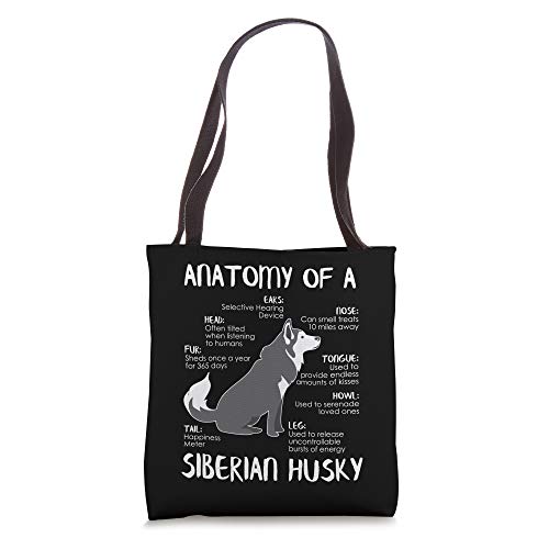 Anatomy of Siberian Husky Gift for Dog Lovers Gifts Tote Bag