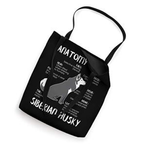 Anatomy of Siberian Husky Gift for Dog Lovers Gifts Tote Bag