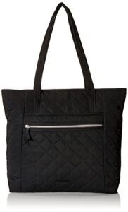 vera bradley women’s performance twill vera tote bag, classic black, one size