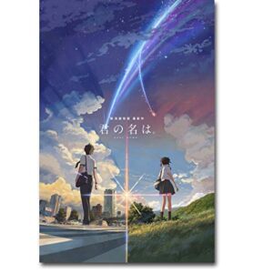 your name anime movie art poster – no frame (24 x 36)