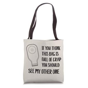 funny ostomate gift for colostomy ileostomy stoma patients tote bag