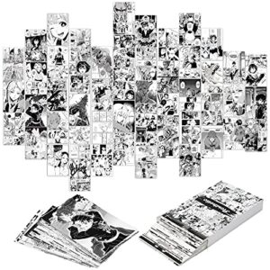 ticiaga 50pcs anime panel aesthetic pictures wall collage kit, anime style photo collection dorm decor for teens&young adults, wall prints kit, small posters for room bedroom aesthetic