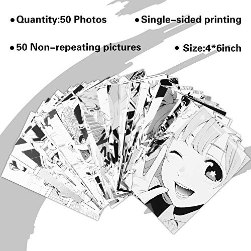 TICIAGA 50PCS Anime Panel Aesthetic Pictures Wall Collage Kit, Anime Style Photo Collection Dorm Decor for Teens&Young Adults, Wall Prints Kit, Small Posters for Room Bedroom Aesthetic