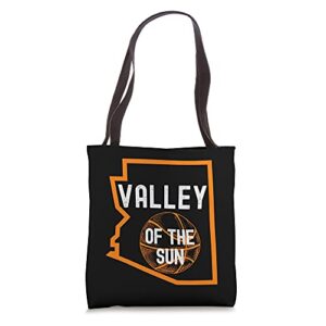 valley of the sun phoenix basketball arizona state phx tote bag