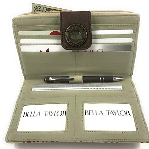 Bella Taylor | Wristlet Wallet for Women | Cash Envelope Wallet | Easy Budget System | Canvas | Amber