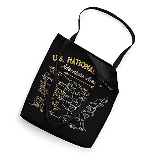 62 National Parks Map Gifts US Park Vintage Camping Hiking Tote Bag