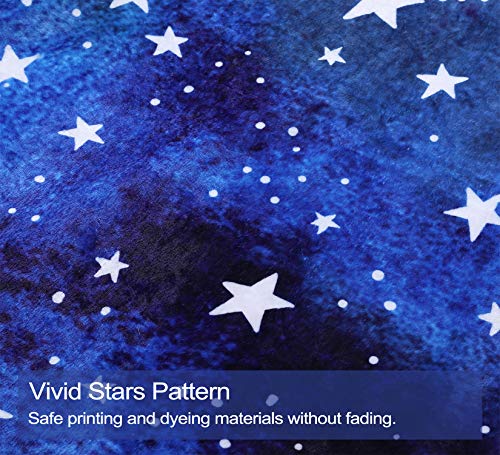 Stars Fleece Throw Blanket, Jewel Blue Starry Sky Plush Throw Blanket Love Gifts Blanket for Women Super Soft Bed Sofa Chair Throw for Kids and Adults (47" x 60")