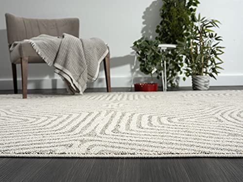 Abani Large Area Rug - Farmhouse Rugs, Stain and Shedding Resistant Large Area Rugs for Living Room, Brown Beige African Pattern ​Dining Room Rug, Rectangle Large Rugs 7'9" x 10'2"