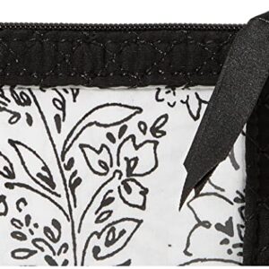 Vera Bradley Women's Microfiber Zip ID Case Wallet, True Black, One Size