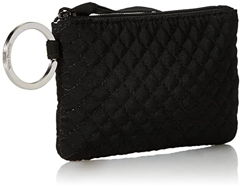 Vera Bradley Women's Microfiber Zip ID Case Wallet, True Black, One Size