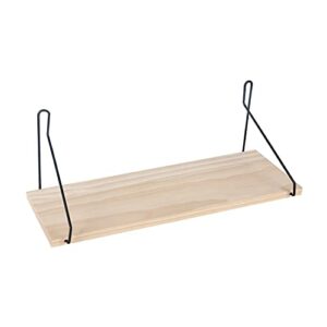 floating shelves decorative shelves wooden wall mounted shelf for bedroom living room kitchen and office (natural,15.8 in)