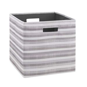 linon home decor linon dawes grey stripe 2pk storage bin