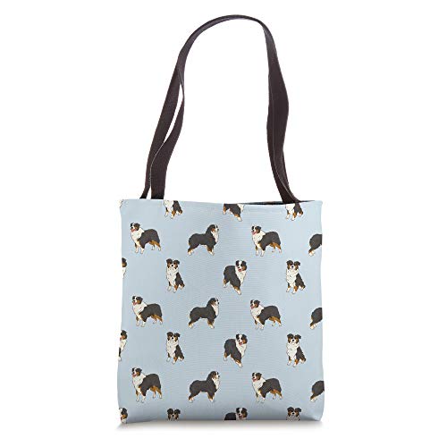 Black Tri Aussie Australian Shepherd Mom Dog Lover Tote Bag